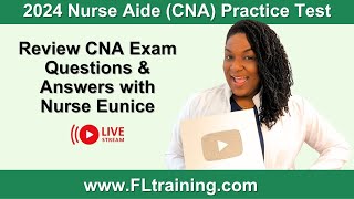 2024 Nurse Aide CNA Practice Test with Nurse Eunice [upl. by Ramses661]