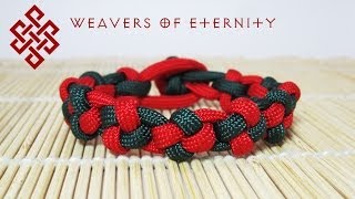 How to Make a Paracord Cross Knot Bracelet Tutorial [upl. by Newkirk]