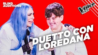 Gabriele e Loredana DUETTANO su Questa Sera Non Ti Dico No  The Voice Italy Kids  Blind Auditions [upl. by Aital]