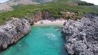 Albanian Riviera Amazing Beach  Gjiri i Akuariumit Jal Himarë [upl. by Reltuc]