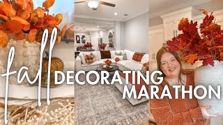 🍁FALL DECORATE WITH ME MARATHON  COZY FALL DECOR IDEAS  FALL DECORATING 2024 [upl. by Etnemelc]