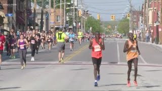 Results of 2019 Rite Aid Cleveland Marathon Edwin Kimaiyo and Margaret Njuguna win [upl. by Hairacaz]