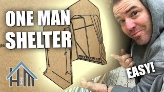 One Man Utility Shelter snow winter shelter easy [upl. by Mcmullan]