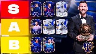 THESE CARDS ARE INSANE RANKING EVERY TOTY ATTACKERS CARD EA FC 24 TOTY TIER LIST [upl. by Notnirb]