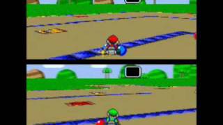 Gaming Moment  Mario vs Luigi Snes Mario kart Battle mode [upl. by Ahsimet]