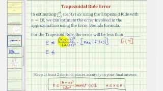 Trapezoid Rule Error  Numerical Integration Approximation [upl. by Amitarp]