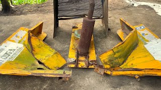 Restore And Repair The OldDilapidated Dody Of A Road Roller By A Highly Skilled Mechanic [upl. by Ynotna]