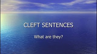 Advanced Grammar  Cleft Sentences in English  إستعد لمباراة التعليم 2024 [upl. by Keeley]