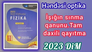 işığın sınma qanunuTam daxili qayıtma DİM2023 Fizika toplusu [upl. by Berg]