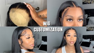 Detailed HOW TO CUSTOMIZE BLEACH KNOTS PLUCK AND INSTALL LACE WIG FOR BEGINNERS  NadulaHair [upl. by Ecerahs]