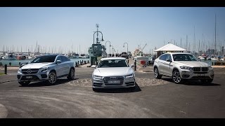 BMW X6 vs Mercedes GLE Coupe vs Audi Q7 [upl. by Lucienne897]