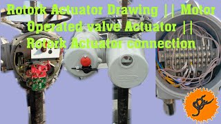 Rotork Actuator Drawing  Motor Operated valve Actuator  Rotork Actuator connection [upl. by Tallia]