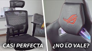 Silla de Oficina BARATA vs Silla Gamer GAMA ALTA  ROG Chariot RGB [upl. by Bridgid]