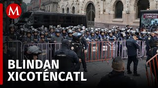 Refuerzan seguridad en sede alterna en Xicoténcatl ante la llegada de senadores [upl. by Waligore88]