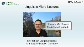 MOR021  Linguistic MicroLectures Morphs and Morphemes [upl. by Wentworth405]