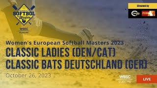 18 Womens European Softball Masters 2023 Classic Ladies DENCAT VS Classic Bats Deutschland GER [upl. by Yreved]