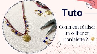 Tuto collier cordelette et pendentif coeur Ex voto 18 [upl. by Rothwell188]