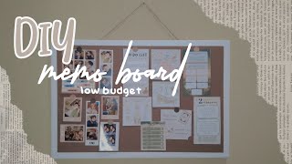 DIY MEMO BOARD  PIN BOARD  low budget [upl. by Ozne]