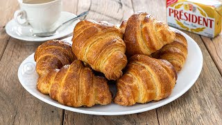 Croissante cu unt  French Croissants CC Eng Sub  JamilaCuisine [upl. by Siuqcram]