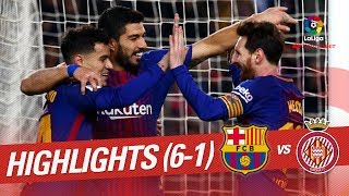 Resumen de FC Barcelona vs Girona FC 61 [upl. by Otokam896]