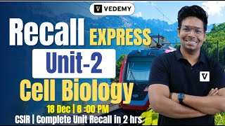 Cell Biology  Unit2  Recall Express  Superfast Recalling Virendra Singh  CSIR  GATE  DBT [upl. by Marchese]