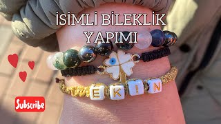 İSİMLİ BİLEKLİK YAPIMI  Arkadaşlık Bilekliği Nasıl Yapılır  Macrame Bracelet Tutorial [upl. by Northrop]