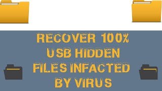 How To Show Hidden Files of USB 100 Infected By Virus Using CMD Step by Step [upl. by Laehpar]