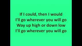 Boyce Avenue  Wherever you will go Lyrics [upl. by Nnylatsirk]