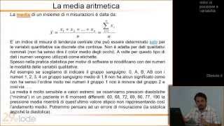 Statistica Medica  Indici di posizione e variabilità  4di46  YouTube  29elodeit [upl. by Georgena585]