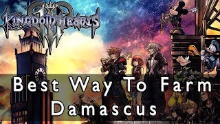 Kingdom Hearts 3 BestFastest Way To Farm Damascus amp Adamantite [upl. by Longwood122]