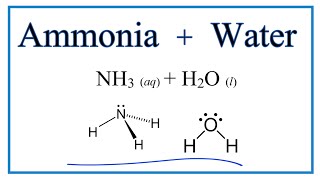 Equation for NH3  H2O Ammonia  Water [upl. by Yremogtnom]