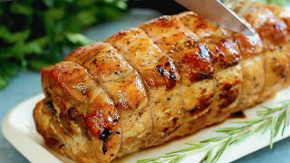 Surprise your guests Juicy meatloaf with mushroom filling Just roll the meat into a roll [upl. by Koressa]