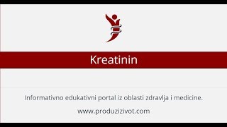 Kreatinin u krvi [upl. by Ayam621]