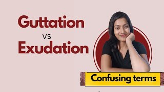 Difference between Guttation and Exudation  Bleeding  Confusing terms  Biology   Suman Yadav [upl. by Chicoine]