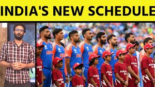 FROM BANGLADESH TILL CHAMPIONS TROPHY BIG CHANGES IN INDIAS CRICKET SCHEDULE UPDATED FIXTURES [upl. by Ihcas574]