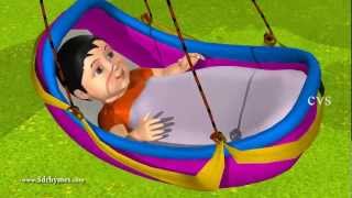 3D Animation RockABye Baby English Nursery rhymes for children with lyrics [upl. by Faucher]