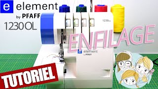 Comment enfiler la surjeteuse PFAFF 1230 OL de LIDL [upl. by Odnala642]