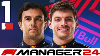 F1 MANAGER 24 NEDERLANDS RED BULL CAREER S1A1  BAHREIN [upl. by Adel]