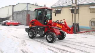 WOLF 1t WL100 loader enjoy driving in snow day Loader for snow [upl. by Barrus128]