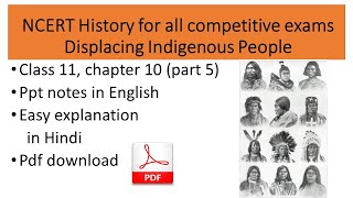 class 11 history chapter 10  displacing indigenous peoples  part 5 [upl. by Lorri]