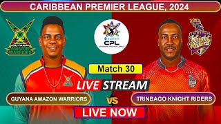 CPL Live  Guyana Amazon Warriors vs Trinbago Knight Riders Live Cricket Score amp Commentary [upl. by Eirrac]