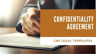 Confidentiality Agreement Template Walkthrough [upl. by Corissa345]