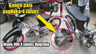 Grabe ganito pala ang Wave 100 na naka 4 valves Upgrade Ang Lupit baby  BJmoto ctto to Christian [upl. by Capello]