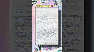 How To Write Job Application Letter For Accountant  handwriting letterwriting job viral shorts [upl. by Clower]