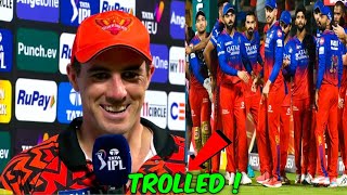 Pat Cummins TROLLS RCB  😱  IPL 2024 Cricket News [upl. by Aratak882]