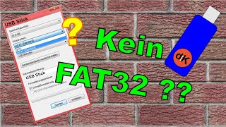 FAT32 formatieren kurz amp knapp USB Stick amp Festplatte HDD Win 10 größer als 32GB [upl. by Hyams]