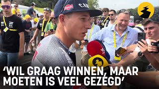 Jasper Philipsen wil graag winnen met Mathieu van der Poel voor zich “Maar moeten is veel gezegd” [upl. by Cecile]