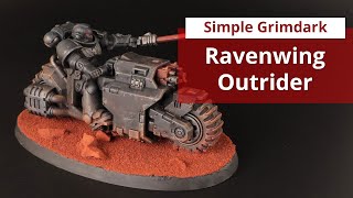 Grimdark Dark Angels Ravenwing outrider painting tutorial [upl. by Frieder]