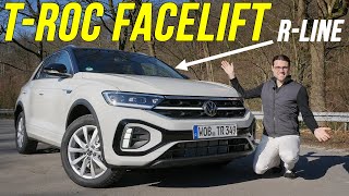 2022 VW TRoc RLine facelift driving REVIEW [upl. by Zetnahs]