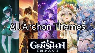 All Archon Themes  Genshin Impact [upl. by Anahir]